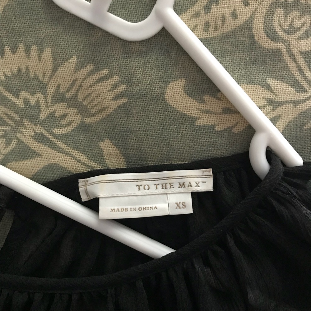 To the Max (BCBG brand) Sheer Black Top